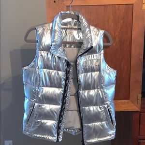 Pink Victoria’s Secret metallic puffer vest